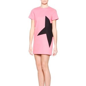 MSGM pink star shift dress. Size 42